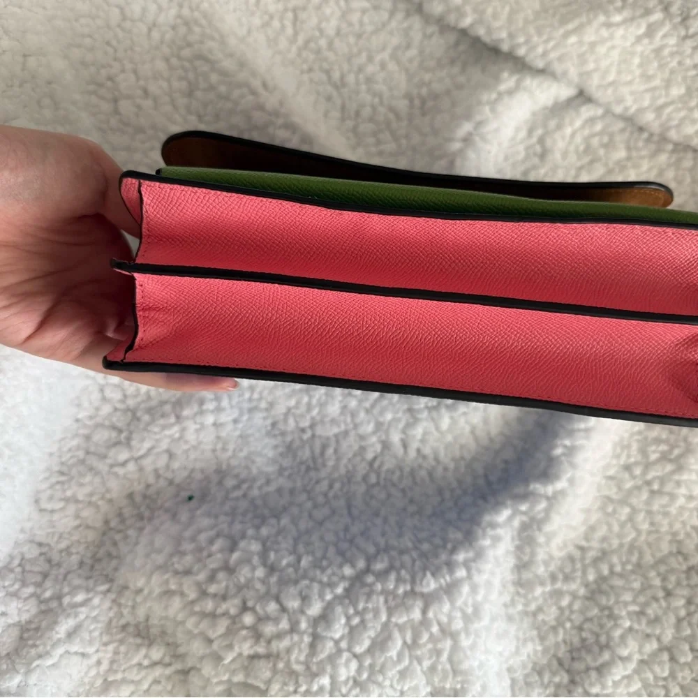 Coach Colorblock Klare Crossbody in green and purple - Picture 5 of 9